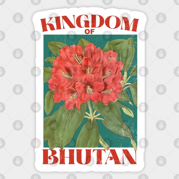 Kingdom of Bhutan Floral Sticker by Pico Originals